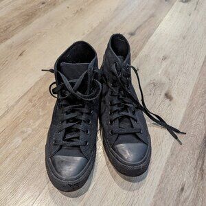 Monochrome black Converse high tops